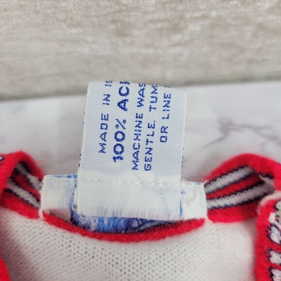 Neiman Marcus Vintage Red Knit Bubble Romper with Embroidered Matching Top Set - Picture 7 of 14